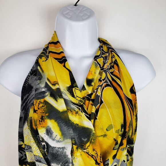 Cache Halter Top Yellow Black Butterfly Wing Longline Clubwear Size Small - Picture 4 of 8